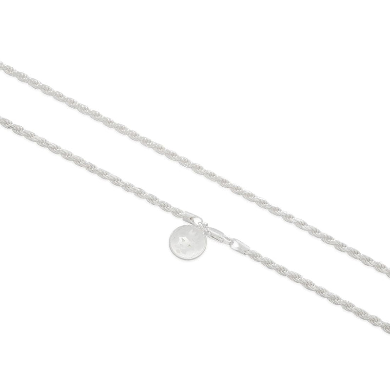 3mm Italian Sterling Silver Rope Chain