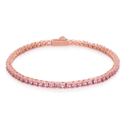 3mm Pink Tennis Bracelet