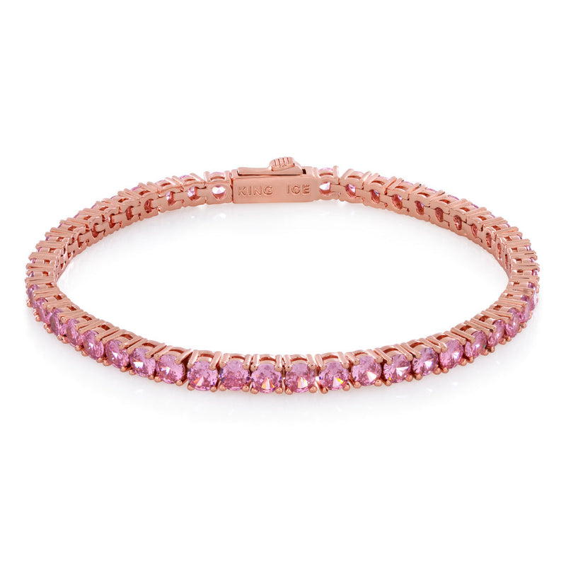 4mm Pink Tennis Bracelet